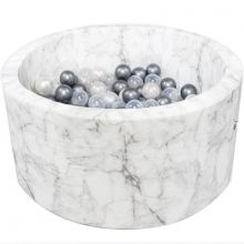 Piscine à balles ronde velours marbre personnalisable (90 x 40 cm)  par Misioo