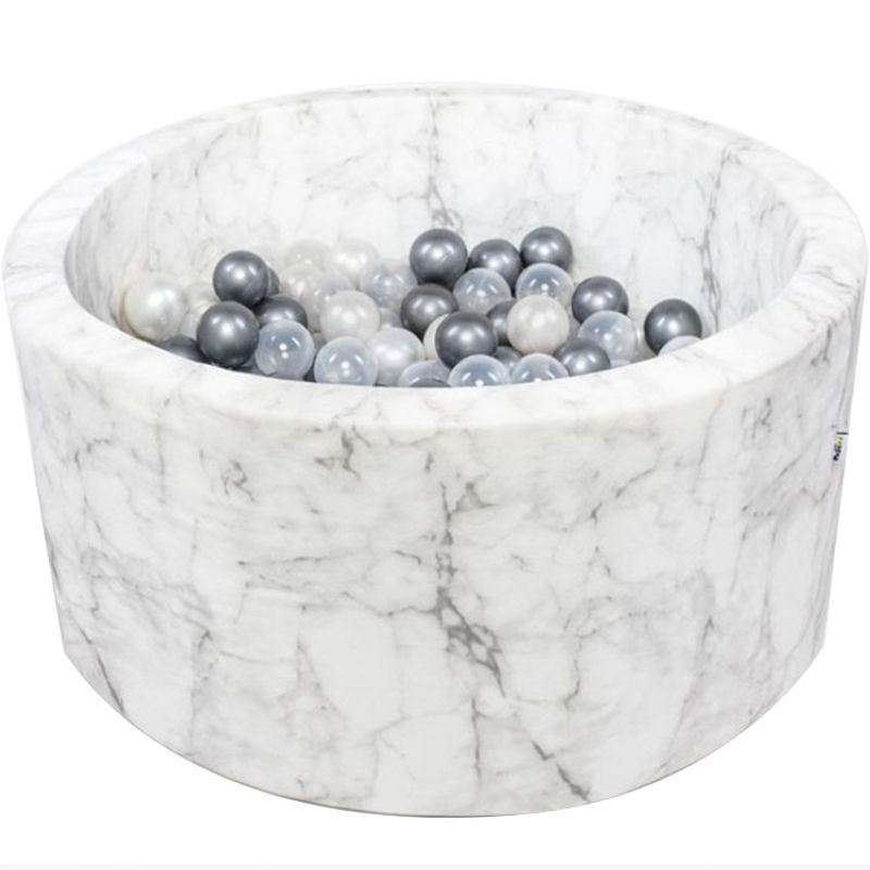 Piscine à balles ronde velours marbre personnalisable (90 x 40 cm) Misioo