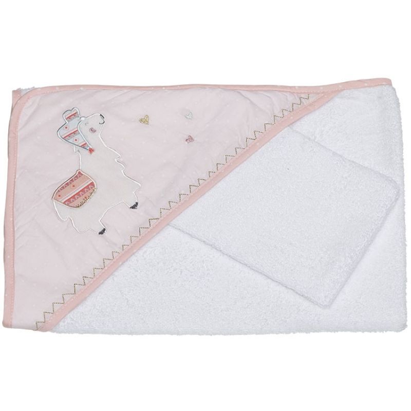Cape de bain + gant Mila Sauthon