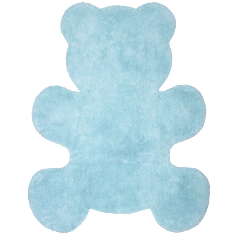 Tapis lavable ours Teddy bleu (80 x 100 cm) Nattiot