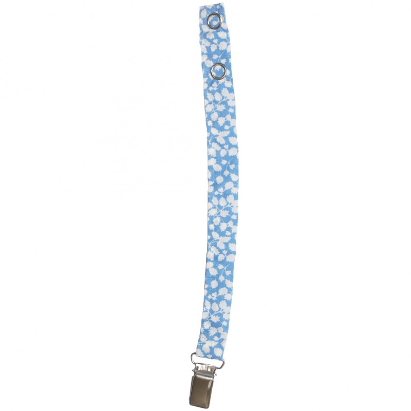 Attache sucette Liberty glenjade feuilles Luciole et Cie