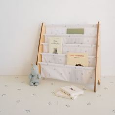 Bibliothèque en tissu recyclé Myrtilles ivoire