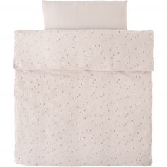 Housse couette en mousseline Bali, Moka & Snow (100x140 cm) - Noukie's