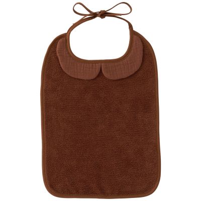 Grand bavoir bambou et gaze de coton toffee BB & Co