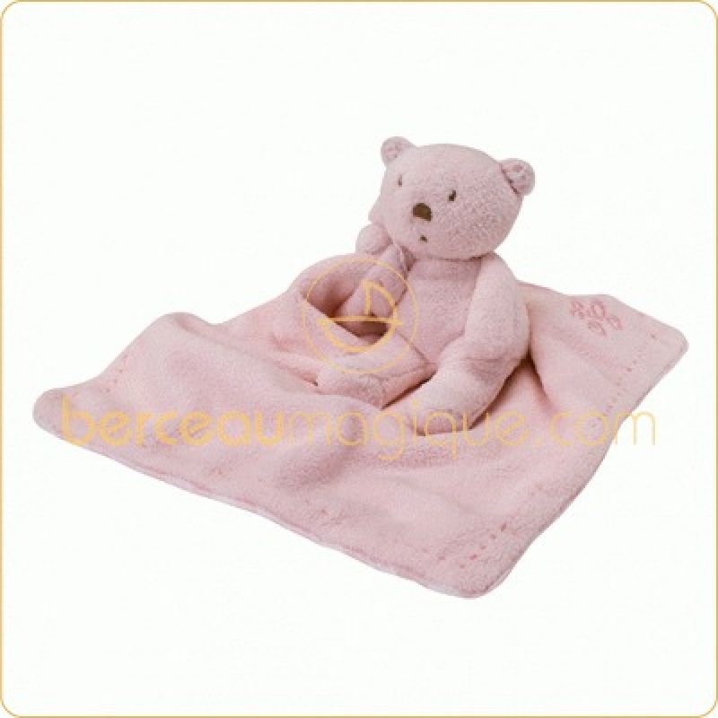 Doudou Gaston l'ourson rose Tartine et Chocolat