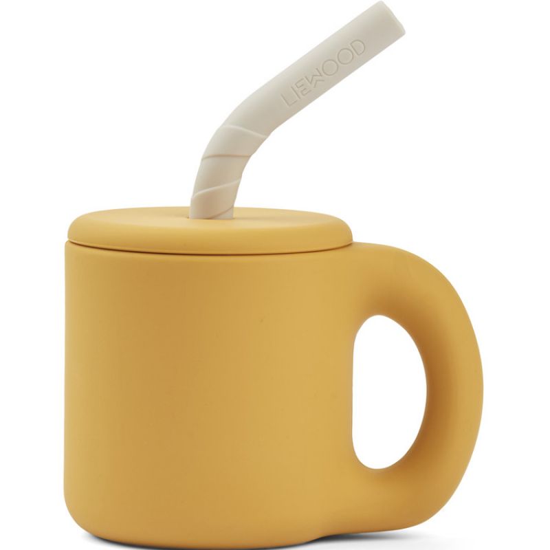 Tasse avec paille Jenna Yellow mellow sandy Liewood