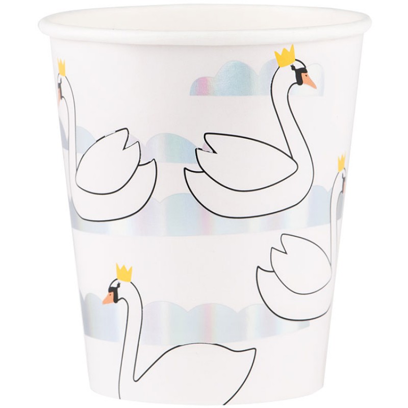Lot de 8 gobelets en carton Cygne My Little Day