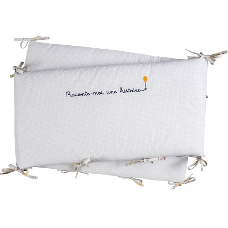 Tour de lit en coton bio Lucien (pour lits 60 x 120 et 70 x 140 cm) Little Crevette