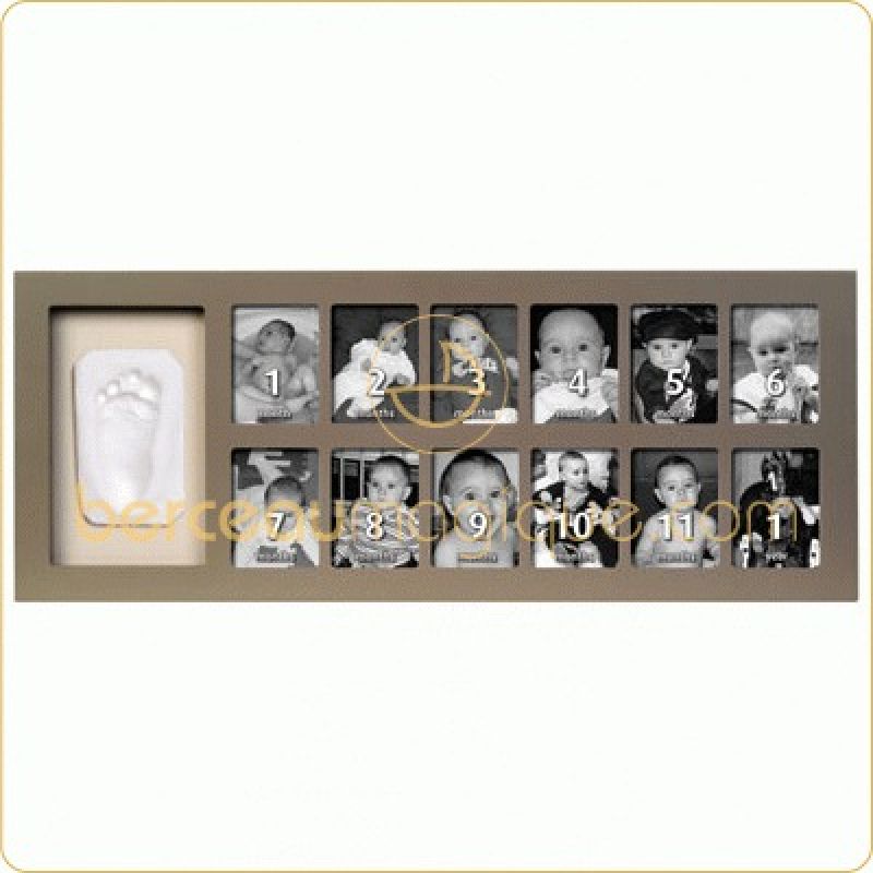 Cadre Photos empreinte ''Baby Art 1st Year Kit'' taupe Baby Art