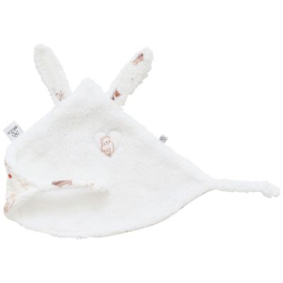 Doudou lapin petit cœur microfibre blanc et clairière BB & Co