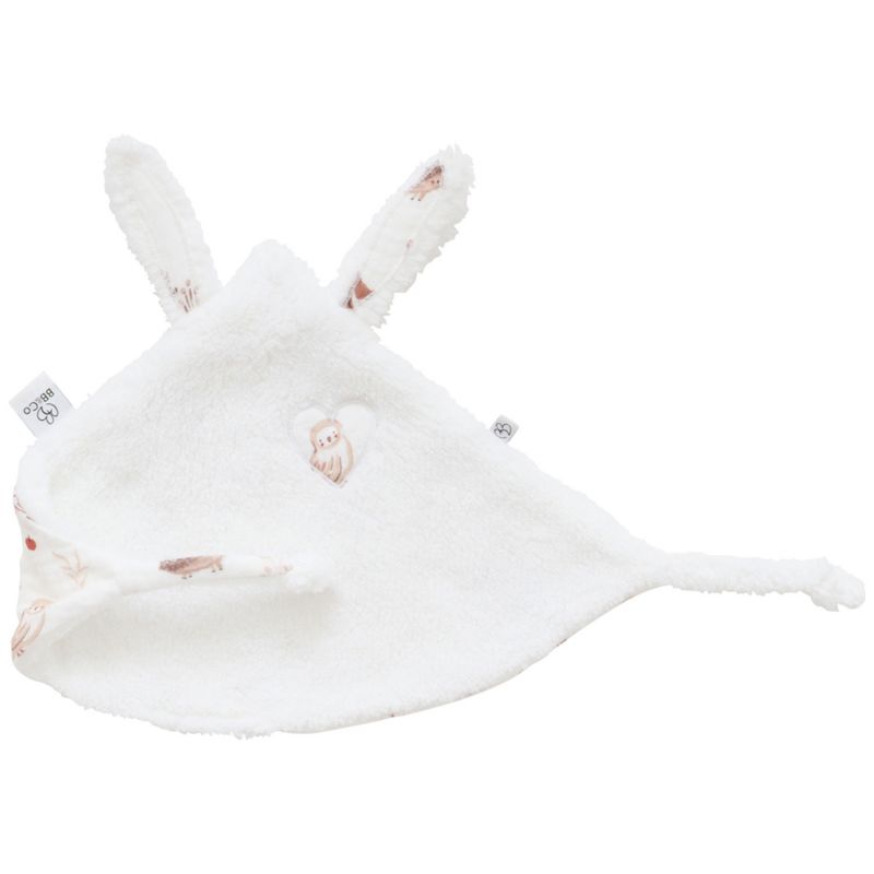 Doudou lapin petit cœur microfibre blanc et clairière BB & Co Produit 1