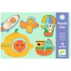 Puzzle Duo Véhicules (12 puzzles) Djeco Packaging 4