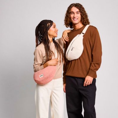 Sac banane Andrea Teddy Rose poudrée