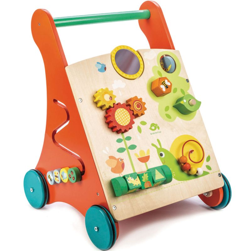 Chariot de marche avec activités en bois Tender Leaf