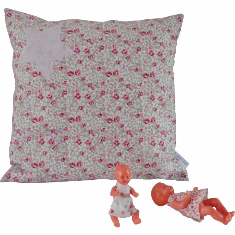 Petit coussin Eloïse Liberty rose (23 x 23 cm)  Le petit rien