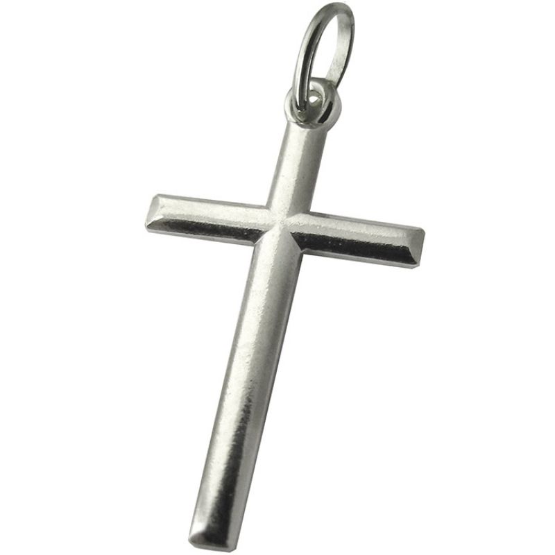 Médaille Croix biseaux (argent 925°) Martineau
