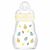 Variation Jaune, bleu, ocre du produit Biberon verre 170 ml Pattern fruit jaune - Tétine Débit 2 de la marque MAM