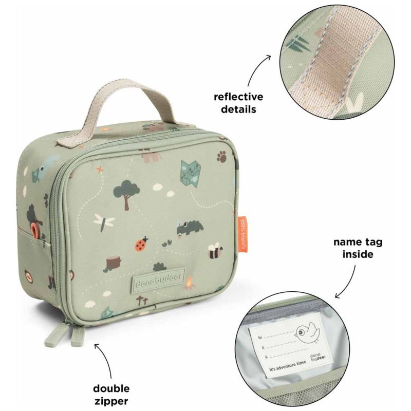 Petit sac repas isotherme Tiny trails Vert (2,8 L) Done by Deer Produit 8