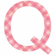 Lettre adhésive Q My ABC pink by Anne Cresci  par Lilipinso