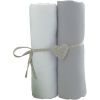 Lot de 2 draps housses blanc et gris (70 x 140 cm) - Babycalin