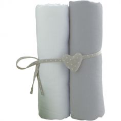 Lot De 2 Draps-housses Bébé 140x70 Cm - 100% Coton Jersey Doux Et Respirant