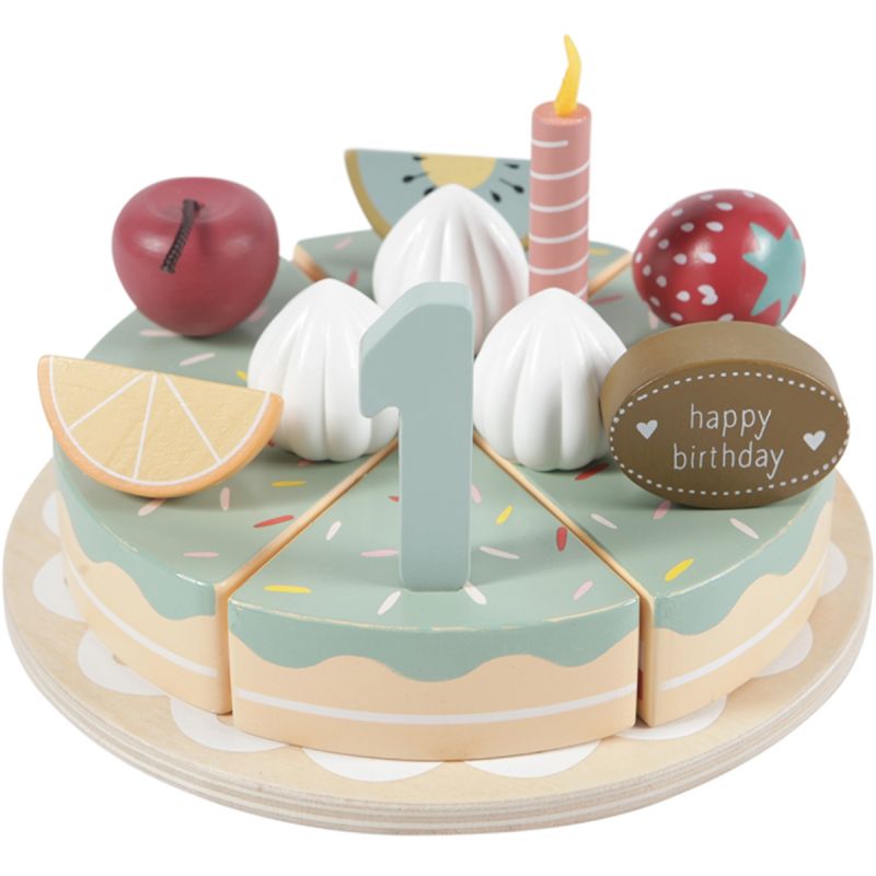 Gâteau d'anniversaire en bois (26 pièces) Little Dutch