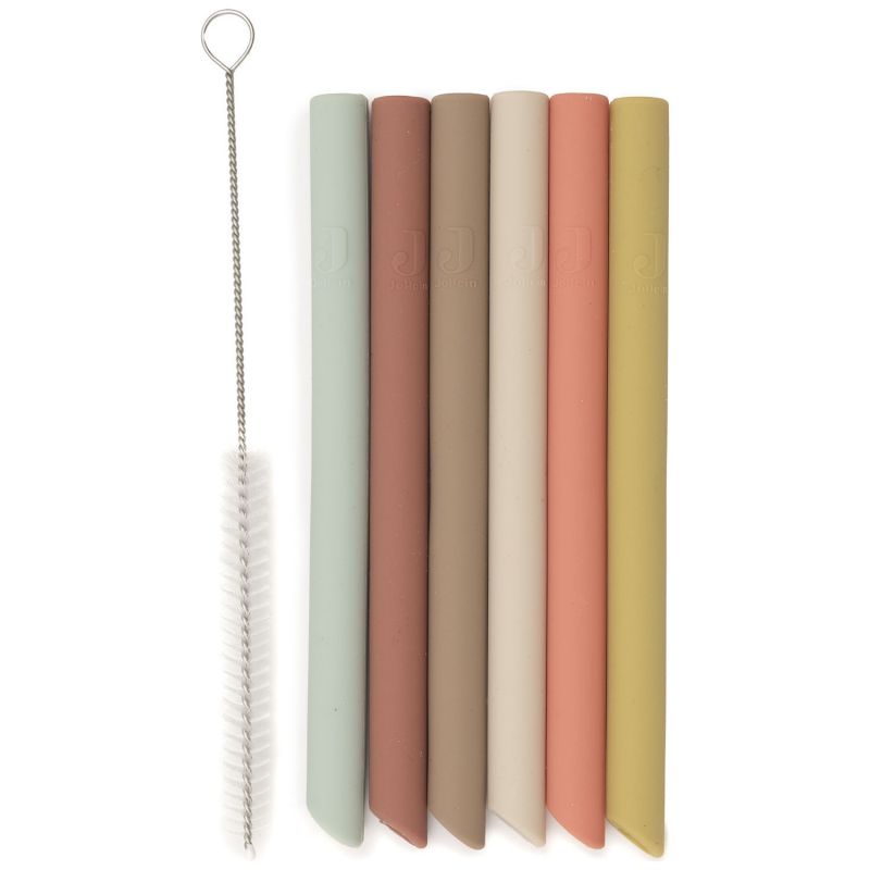 Lot de 6 pailles en silicone Multicolore Jollein Produit 1