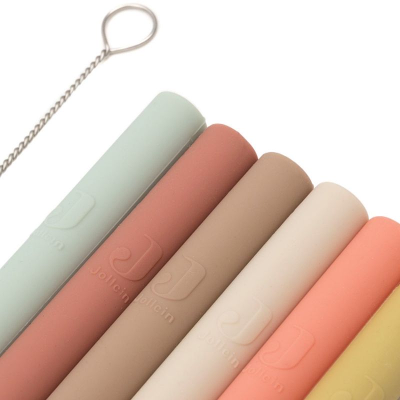 Lot de 6 pailles en silicone Multicolore Jollein Produit 2