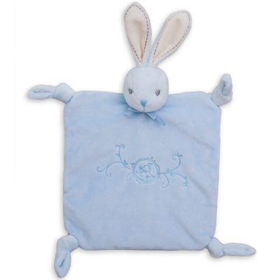 Coffret doudou plat lapin bleu Perle (20 cm) Kaloo