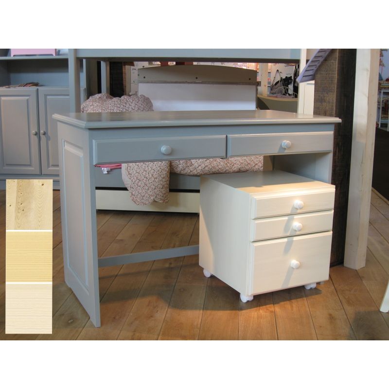 Bureau Dominique finition : brut - naturel vernis - blanc pastel  Mathy by bols