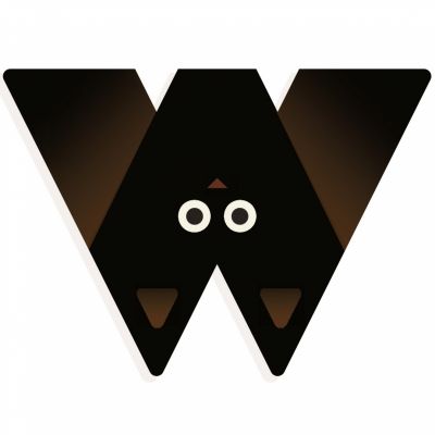 Lettre décorative chauve-souris W Djeco