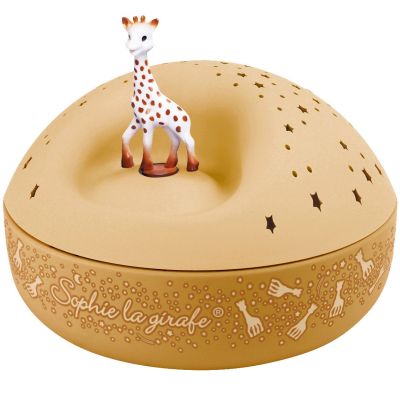 Veilleuse projecteur d'étoiles musical Sophie la girafe jaune (12 cm) Trousselier