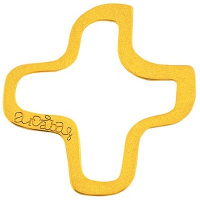 Bijou croix évidée sur cordon (or jaune 18 carats)  par Maison La Couronne