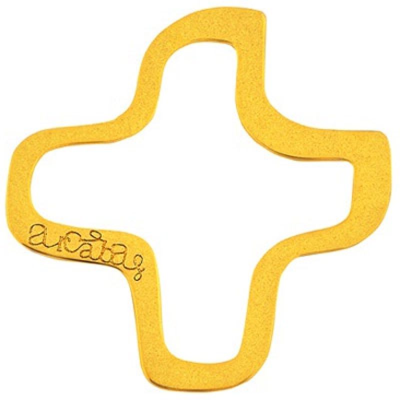 Bijou croix évidée sur cordon (or jaune 18 carats) Maison La Couronne