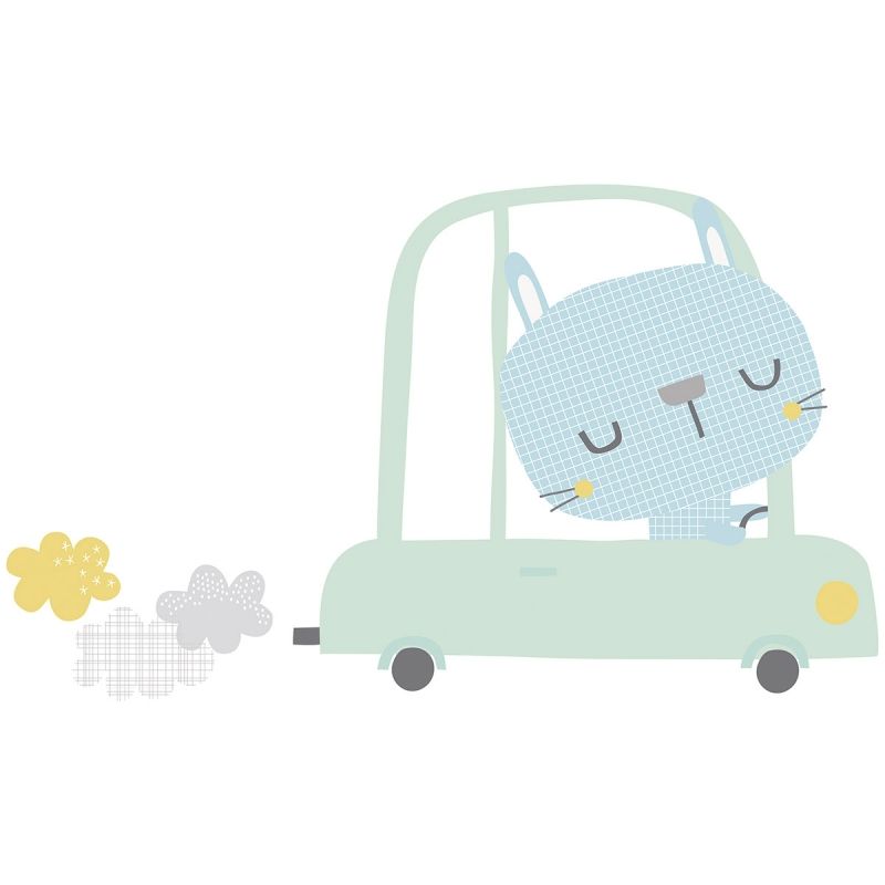 Sticker lapin en voiture Smile, It’s raining by Dawn Machell Lilipinso