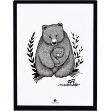 Affiche encadrée ours Family bear (30 x 40 cm)  par Lilipinso