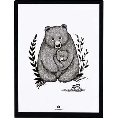Affiche encadrée ours Family bear (30 x 40 cm)  par Lilipinso