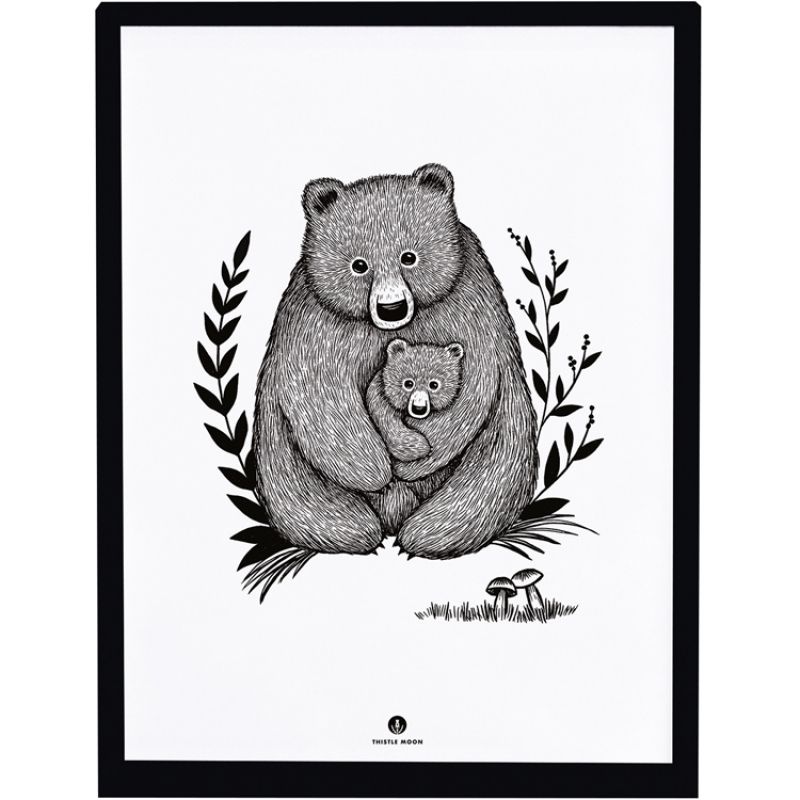 Affiche encadrée ours Family bear (30 x 40 cm) Lilipinso