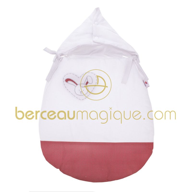 Nid d'ange passe sangle Lapin Fragile (60 cm) Candide