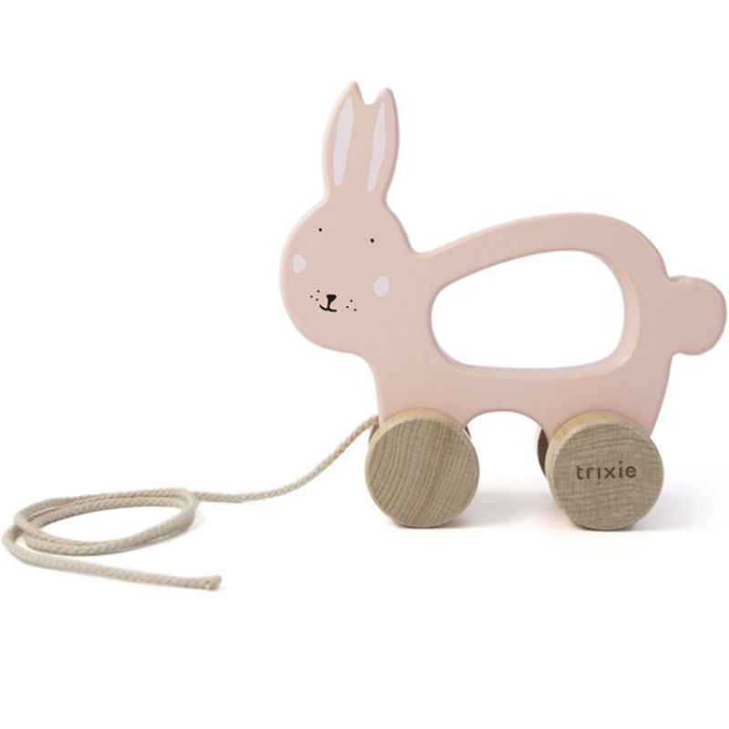 Jouet à tirer en bois lapin Mrs. Rabbit Trixie