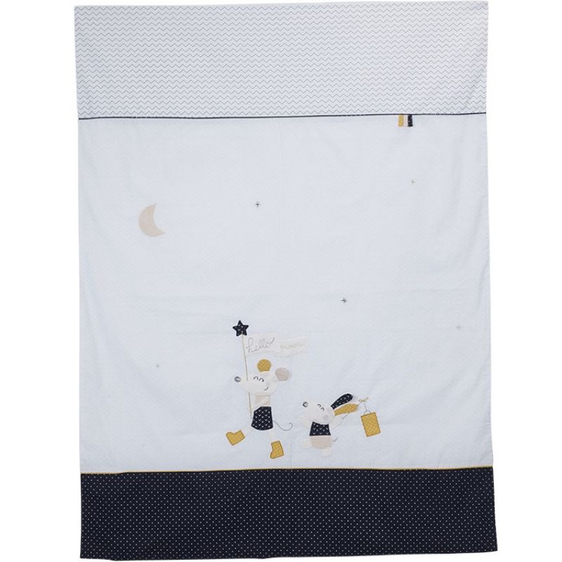 Housse de couette + taie d'oreiller Hello (100 x 135 cm) Sauthon