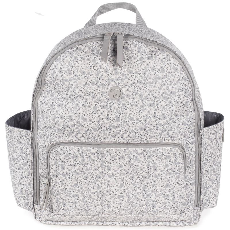 Sac à dos à langer Flower mellow gris Pasito a pasito