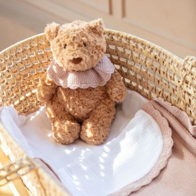 Ours en peluche tricot rose (29 cm)