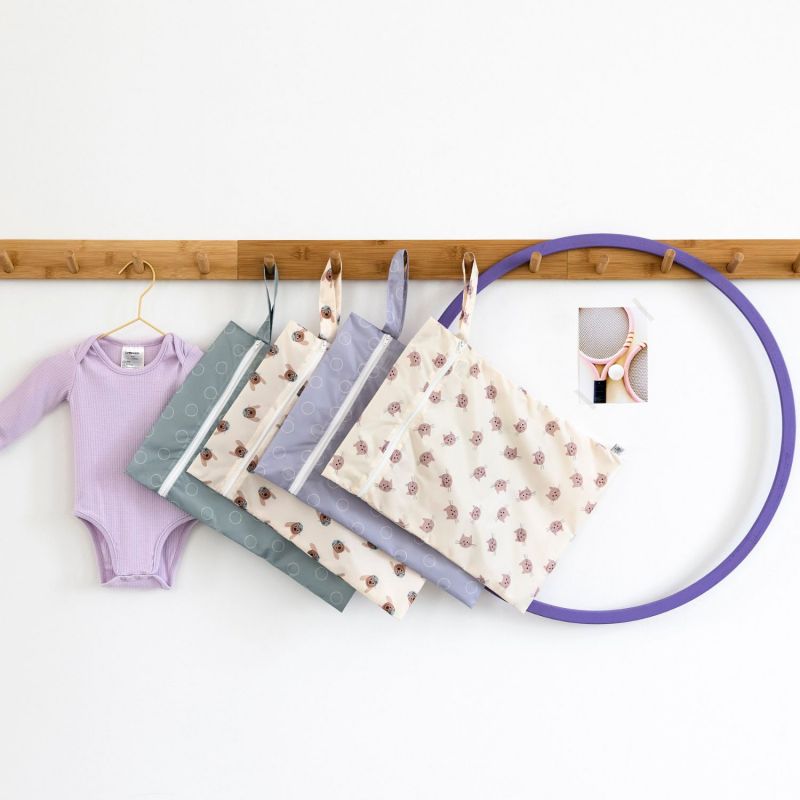 Lot de 2 sacs imperméables pour vêtements humides Tiny Team Chat Lässig Ambiance 2