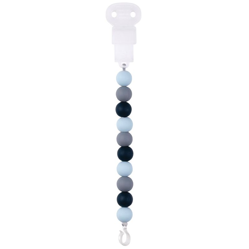 Attache sucette bleue et blanche Nattou