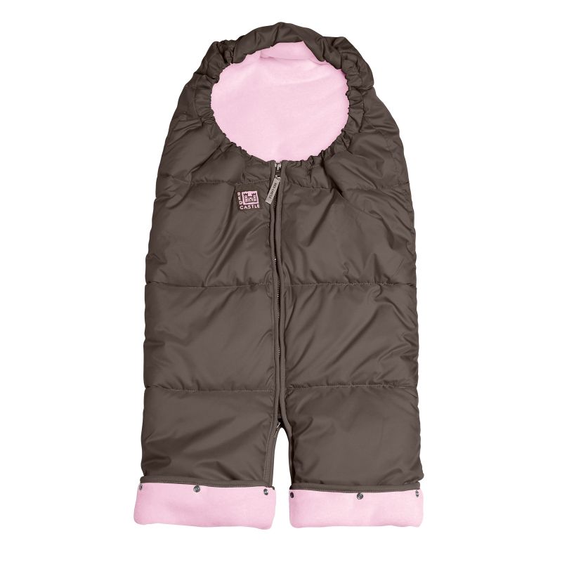 Combizip marron glacé et rose (taille 1) Red Castle