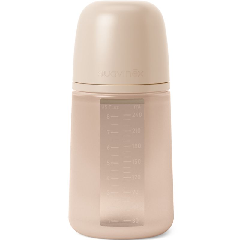 Biberon silicone débit moyen colour essence rose (240 ml) Suavinex Produit 1 grande taille