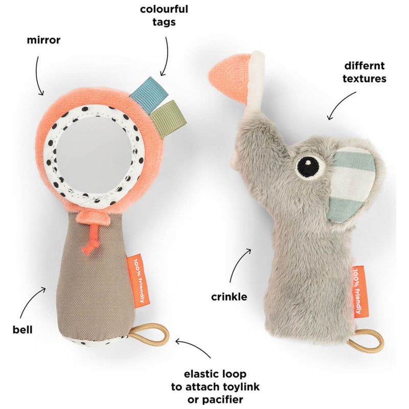 Coffret hochet d'éveil et miroir Celebration Multicolore Done by Deer Produit 5