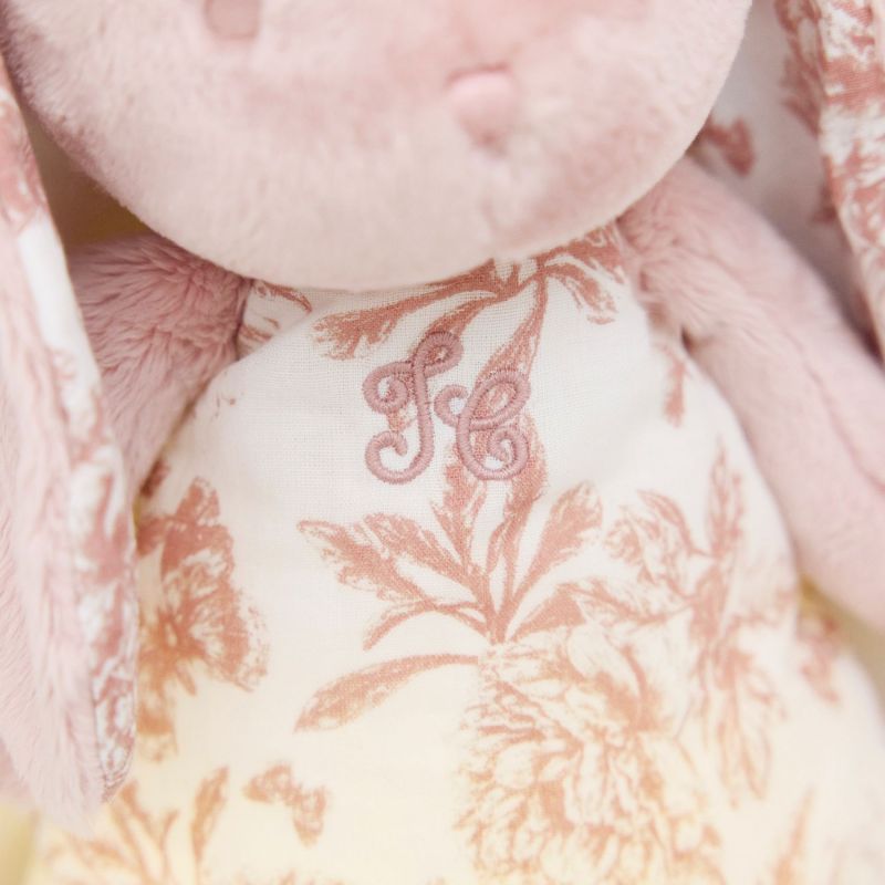 Peluche bruit blanc lapin Toile de Jouy rose Tartine et Chocolat Ambiance 6