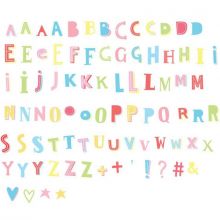 Assortiment de lettres colorées pour lightbox Funky  par A Little Lovely Company
